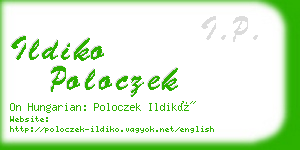 ildiko poloczek business card